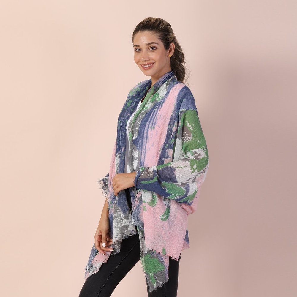 NEW IN PACKAGE Multi-Colored JOVIE Flower Print Scarf / Wrap / Pareo / Cover-Up